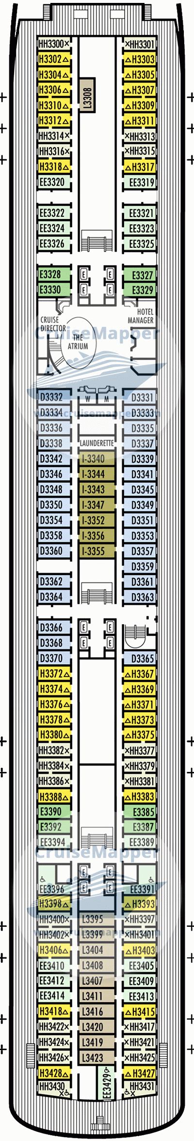 celine zaandam promenade|Zaandam Lower Promenade deck 3 plan .